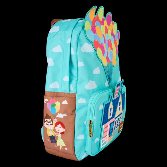 Loungefly Disney Pixar Up Backpack Full Size House Balloons Characters Bag New - Picture 3 of 5
